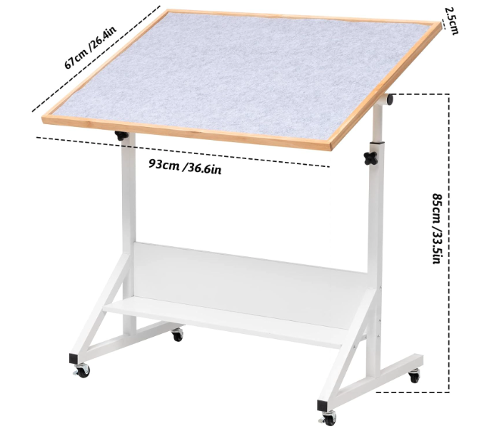 Tektalk Jigsaw Puzzle Table - Dimensions
